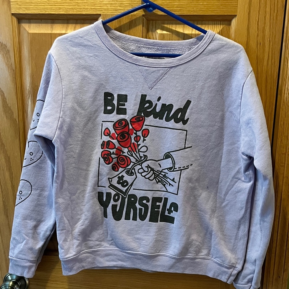 Be Kind to Yourself Lavender Sweatshirt